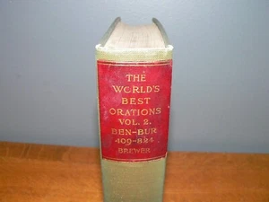 Antique 1899 The World's Best Orations Vol. 2 Hardcover Book, David J. Brewer - Picture 1 of 9