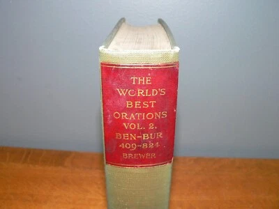 Антикварные лучшие в мире орации 1899 г. том 2 книги в твердом переплете, Дэвид Дж. Пивоварня - Изображение 1 из 4