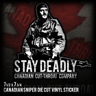 CANADIAN SNIPER ARMY WW2 VINYL MILITARY DECAL