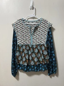 zara girls size 11/12 Boho Floral Print Shirt - Picture 1 of 4