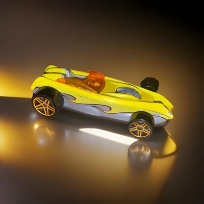 NICE RARE Hot Wheels Shredded Custom Modified Race Car Yellow Free SHIPPING - Image 1 of 4