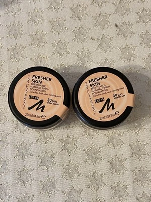 2 x Manhattan Foundation Fresher Skin Soft Porcelain 30 - Image 1 of 4