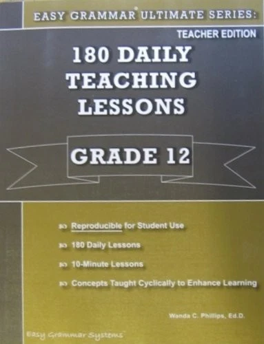 EASY GRAMMAR ULTIMATE SERIES GRADE 12 TEACHER By N/a *Excellent Condition* - Image 1 of 1