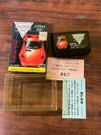 Highway Star Famicom FC Japan CIB Complete Square 3D Racing Game