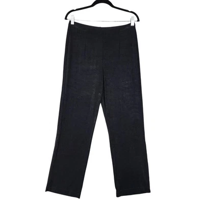 Chicos Travelers Womens No Tummy Pants Petite Size 8/10P Black Slinky Pull On - Image 1 of 4
