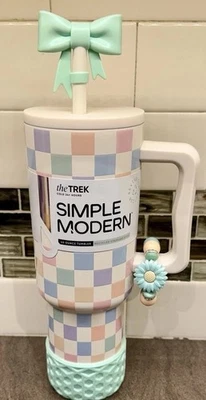 HTF, Simple Modern 40oz Trek Pastel Checkered, Limited Edition. Mothers Day 2025 - Image 1 of 4