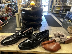 Florsheim Designer Collection Black  Leather Loafers slip on Shoes Men's 10D  - Foto 1 di 6