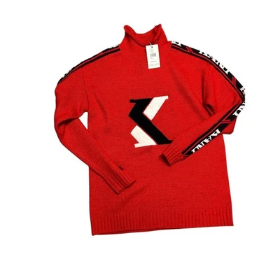 Suéter Karl Kani Para Hombres Rojo Logo K Cuello Simulado Talla XLarge Foto 1 de 4
