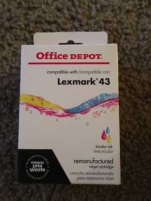 Office Depot Lexmark 43 Tricolor  Remanufactured  Ink Cartridge CH562WN —1008 - Image 1 of 4