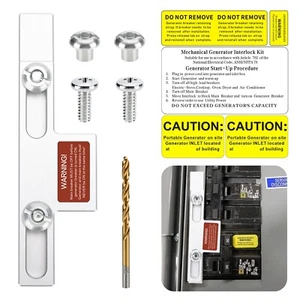 Generator Interlock Kit for Square D Homeline Meter Main 150 or 200 amp Breaker - Picture 1 of 6