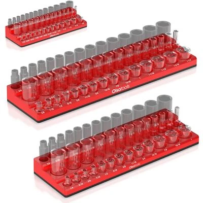Olsa Tools Magnetic Socket Organizer | 3pc Socket Holder Kit | 1/2-Inch, 3/8-... - Image 1 of 4