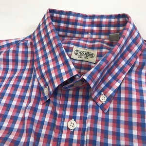 Camisa Gitman Bros Para Hombres A Cuadros L/S Rosa Abotonada 100% Algodón EE. UU. XL USADA EN EXCELENTE CONDICIÓN - Imagen 1 de 10