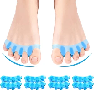 8 PCS Professional Toe Separators. Juzure Silicone Toe Spacers to Correct Bunion - Picture 1 of 12