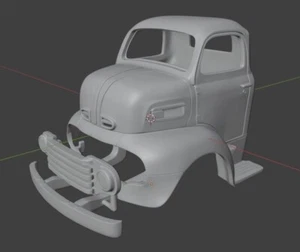 1/50 o scale 3d printed 1948 Ford COE cab code3 for custom truck handmade - Picture 1 of 10