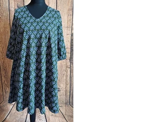 BNWT SEASALT SIZE 16 PETITE Jersey Wave Wing 3/4 Sleeve Tunic Dress - Rosebud - Foto 1 di 2