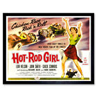 Movie Film Hot Rod Girl Rebel Drive Car Thriller 12X16 Inch Framed Art Print
