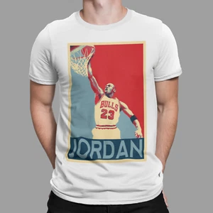 Michael Jordan T-Shirt Street Fashion USA Film Jump Shot rot blau Hope Tee - Bild 1 von 1
