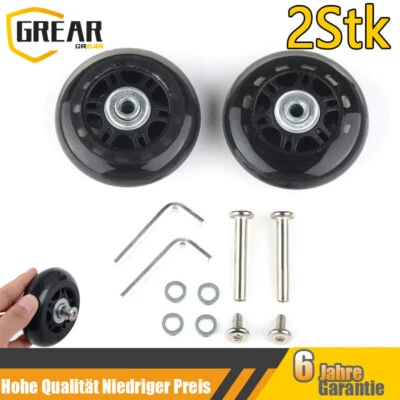 Kofferrollen Für 70x24mm Gummi Rollen Räder Mute Gepäck Koffer Ersatz Wheels - Bild 1 von 4