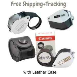 Canon Full HD 10x18mm Loupe Multi-Coated Magnifying Glass Lens Silver Amulet - Picture 1 of 3