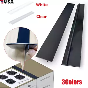 2Pcs Silicone Kitchen Seals Gap Filler Stove Counter Cover for Cooker Worktop - Picture 1 of 21