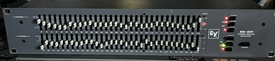 Vintage Electro-Voice EQ-231 Stereo Graphic Equaliser (Used) with Power Cord - Image 1 of 4