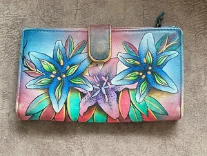Anuschka leather money purse - multi coloured - Picture 1 of 3