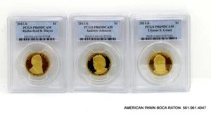 2011-S $1 Presidential Dollar PCGS PR69DCAM Rutherford B. Hayes, Andrew Johnson - Picture 1 of 8