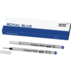 2x FINELINER-MINE MONTBLANC B BLAU / REFILL ROYAL BLUE, 124500, NEU&OVP - Bild 1 von 1