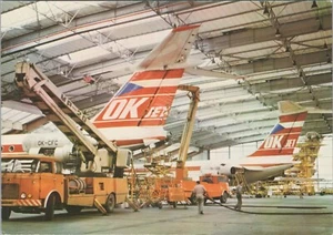 CSA CZECHOSLOVAK AIRLINES OK TUPOLEV TU-134 MAINTENANCE AIRLINE ISSUE POSTCARD - Picture 1 of 2