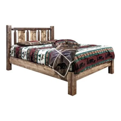 Кровать-платформа Montana Woodworks Homestead 94 дюйма из сосны калифорнийская цвет King коричневый - Изображение 1 из 4
