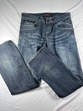 Projek Raw Mens 34x33 Jeans Dark Wash Zip Pockets Denim