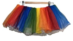 Rainbow Tutu Tulle Skirt Amscan Adult Standard Anime Costume Dancewear Cosplay - Picture 1 of 8