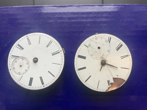 383/5/325 Spindeluhr Taschenuhr 2x Uhrwerk antik - Bild 1 von 8