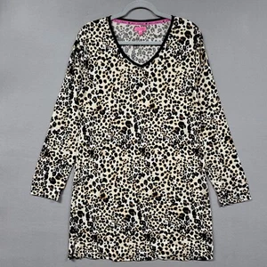 Vestido Betsey Johnson para mujer mediano estampado de leopardo salón pijama camiseta pijamas - Imagen 1 de 10