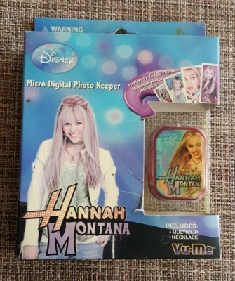 Hannah Montana Disney Micro Digital Photo Keeper w multi clip & necklace - Image 1 of 4