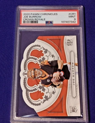 2020 PANINI CHRONICLES JOE BURROW CROWN ROYALE CR1 RED SP - Image 1 of 3