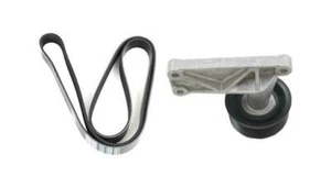 Land Rover Defender TD5 with Air Con Drive Fan Idler Pulley & Belt New - Picture 1 of 2