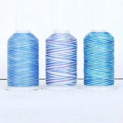 Threadart 100% Cotton Variegated Thread Sets | 6 Different Sets | 600M Cones - Image 1 of 4