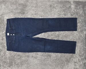 Calvin Klein Women's  Size 14 Straight Jeans Blue Cotton Blend Zip Solid Regula