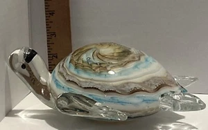Tortuga de vidrio de arte italiano soplado a mano vintage - Imagen 1 de 7