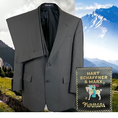 Traje de dos piezas Hart Schaffner Marx para hombre 42R/S 34X27 verde marrón gris Foto 1 de 4