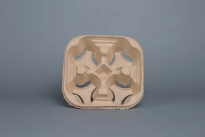 4 Tassen Tablett Halter Papier Karton Träger Tee Kaffee Heiß & Kalt Getränke Papiertasse - Bild 1 von 3