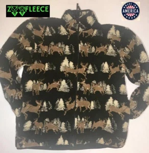 ZooFleece Hirsch Rentier Bock Pullover Jacke Weihnachten Jagd Berber Tier S-2X - Bild 1 von 4