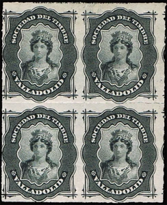 España./ Fiscales 1876. Alemany xx 46. Sociedad Timbre. Valladolid Bl-4. Escaso - Bild 1 von 1