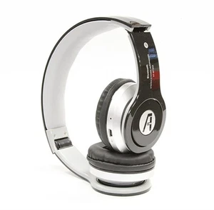 Wireless Bluetooth Stereo Headset with Mic - Micro SD and FM Radio - Black - Picture 1 of 6