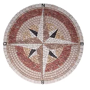 ROSA DEI VENTI CON PUNTI CARDINALI diam 120 cod 12 - Imagen 1 de 1