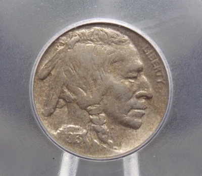 1913 "S" Indian Head BUFFALO Nickel *TYPE 2* 5c ICG EF45 #201 Extra Fine XF 🗝️ - Image 1 of 4