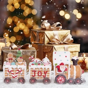 Weihnachtsdeko Bonbonbaum Lebkuchen Zug Figuren Indoor Tischplatte Geschenk - Bild 1 von 6