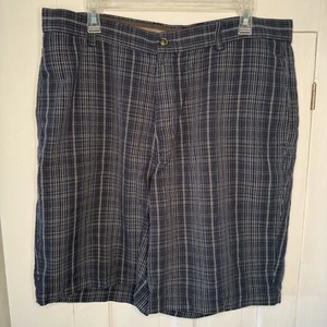 Tommy Bahama Seide & Leinen Gr. 38 Herren Shorts blau kariert gestreift Taschen Strand " - Bild 1 von 7