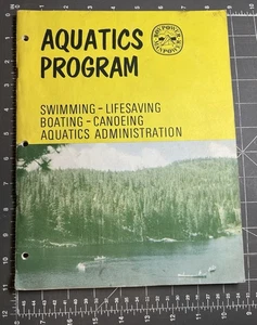Vintage Boy Scouts of America BSA Scouting Aquatics Program 1965 libro New Jersey - Foto 1 di 3